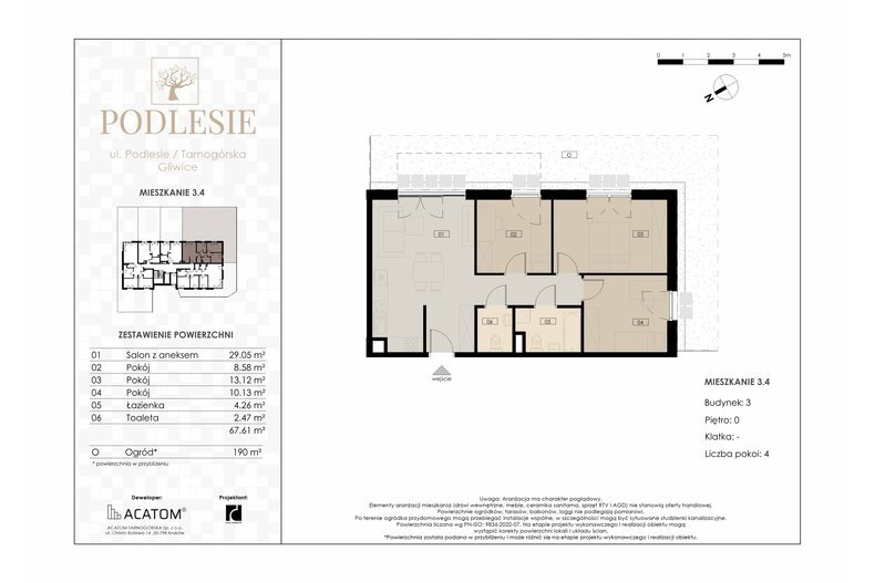 Apartament wakacyjny 67,61 m², parter, oferta nr 3.4