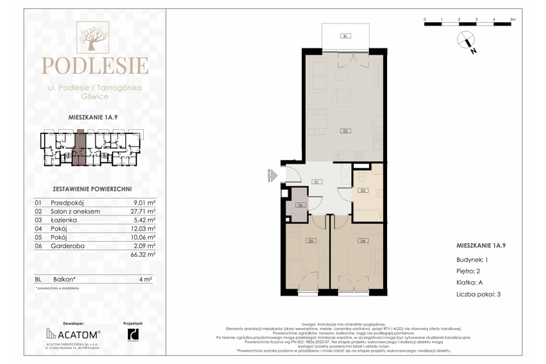 Apartament wakacyjny 66,32 m², piętro 2, oferta nr 1A.9
