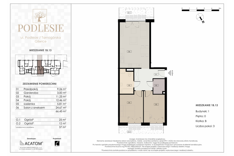 Apartament wakacyjny 66,45 m², parter, oferta nr 1B.13