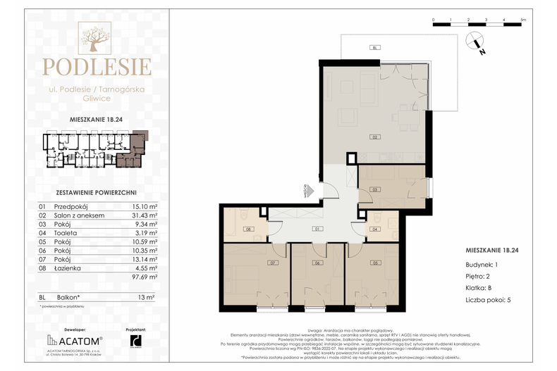 Apartament wakacyjny 97,69 m², piętro 2, oferta nr 1B.24