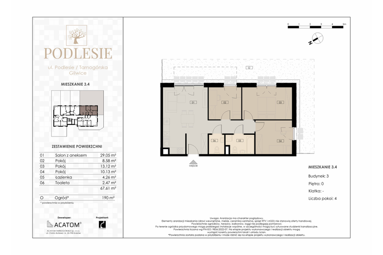 Apartament wakacyjny 67,61 m², parter, oferta nr 3.4