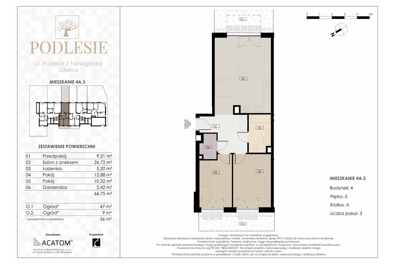 Apartament wakacyjny 66,75 m², parter, oferta nr 4A.3