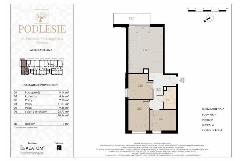 Apartament wakacyjny 70,44 m², piętro 2, oferta nr 4A.7