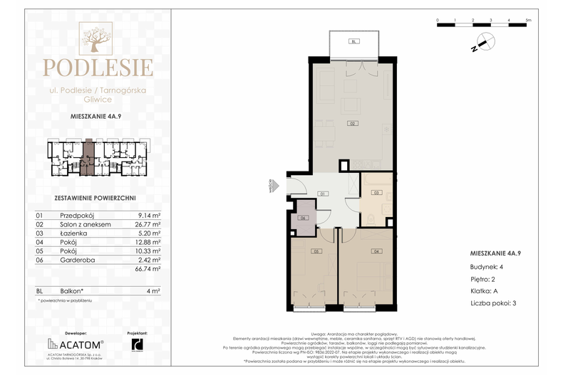 Apartament wakacyjny 66,74 m², piętro 2, oferta nr 4A.9