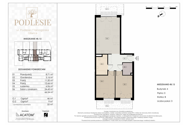 Apartament wakacyjny 66,54 m², parter, oferta nr 4B.13