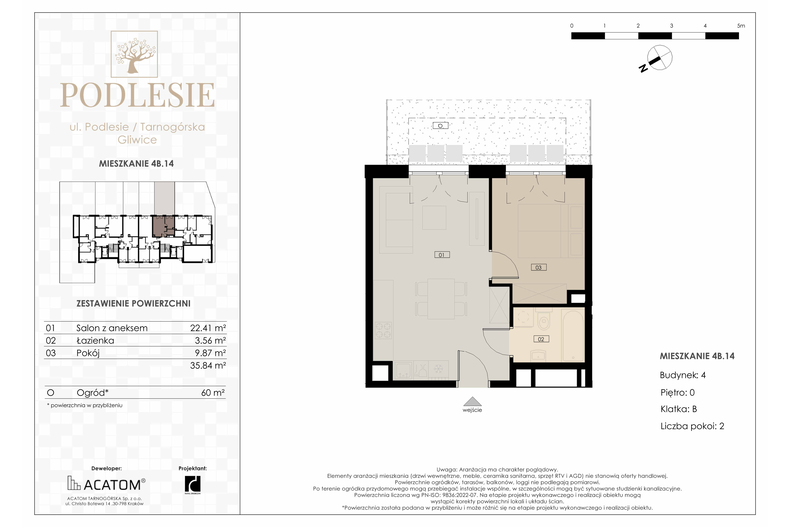 Apartament wakacyjny 35,84 m², parter, oferta nr 4B.14