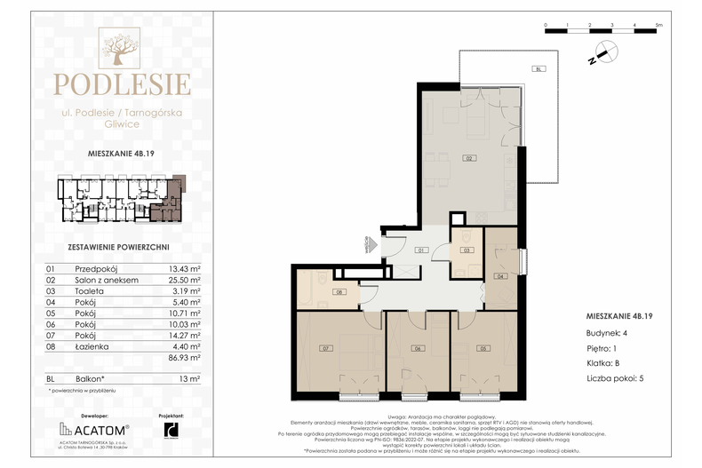 Apartament wakacyjny 86,93 m², piętro 1, oferta nr 4B.19