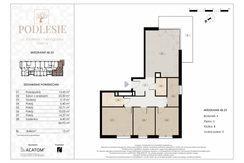 Apartament wakacyjny 86,93 m², piętro 2, oferta nr 4B.23