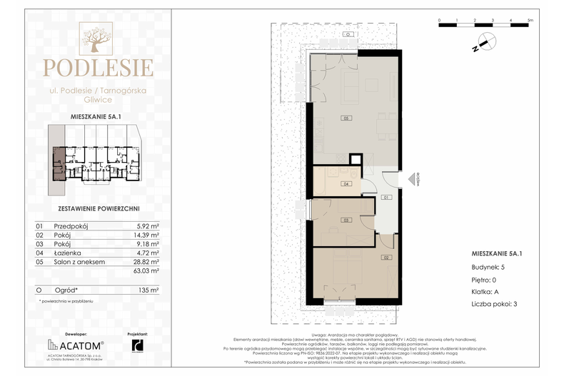 Apartament wakacyjny 63,03 m², parter, oferta nr 5A.1