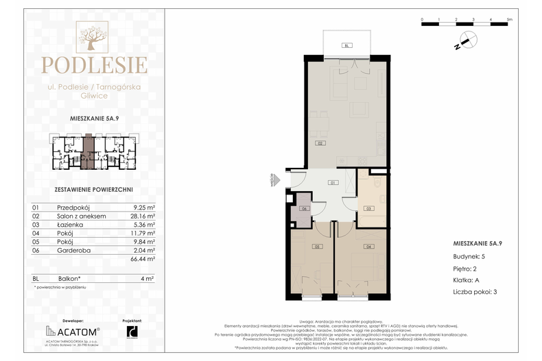 Apartament wakacyjny 66,44 m², piętro 2, oferta nr 5A.9