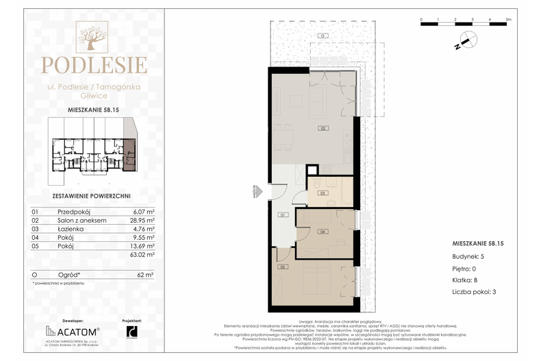 Apartament wakacyjny 63,02 m², parter, oferta nr 5B.15