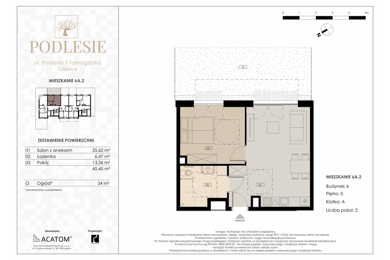 Apartament wakacyjny 45,45 m², parter, oferta nr 6A.2