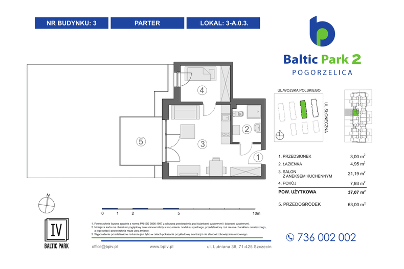Apartament wakacyjny 37,07 m², parter, oferta nr 3-A.0.3