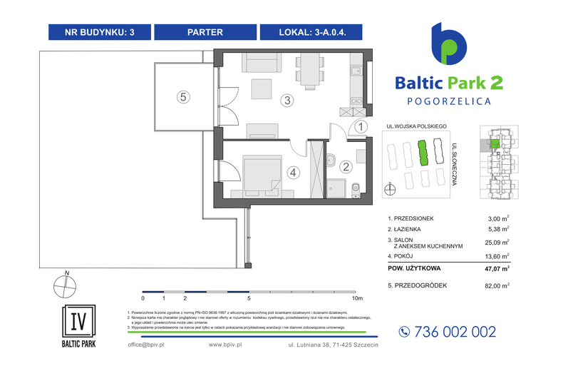 Apartament wakacyjny 47,07 m², parter, oferta nr 3-A.0.4