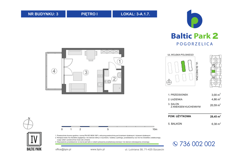 Apartament wakacyjny 28,45 m², piętro 1, oferta nr 3-A.1.7