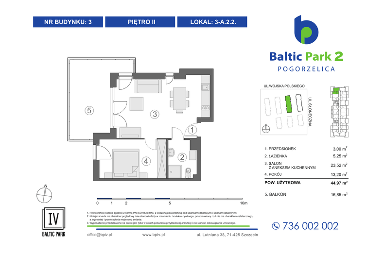Apartament wakacyjny 44,97 m², piętro 2, oferta nr 3-A.2.2