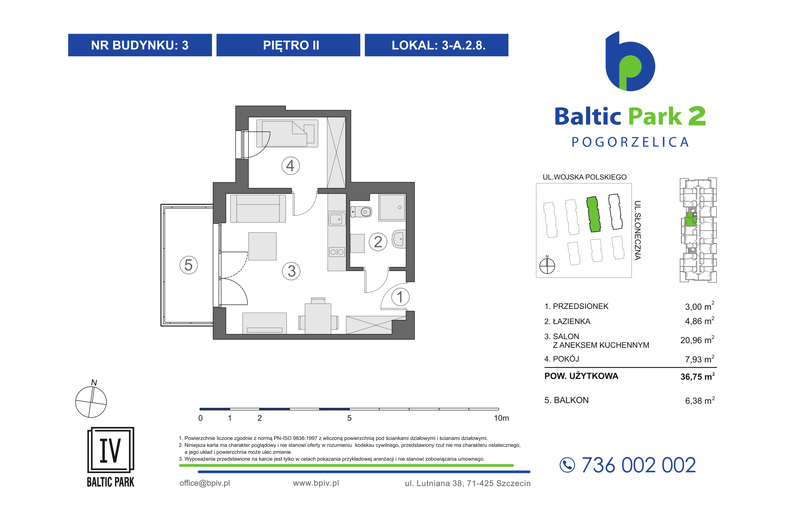 Apartament wakacyjny 36,75 m², piętro 2, oferta nr 3-A.2.8