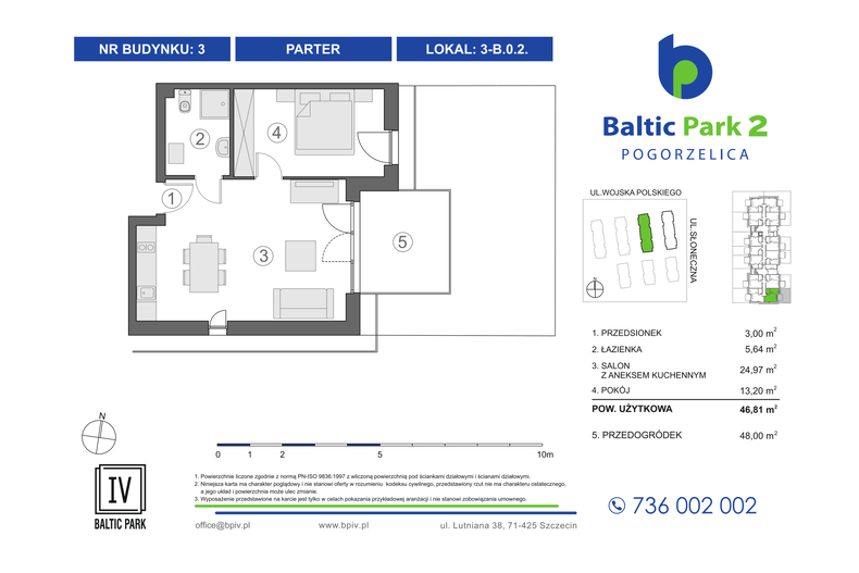 Apartament wakacyjny 46,81 m², parter, oferta nr 3-B.0.2