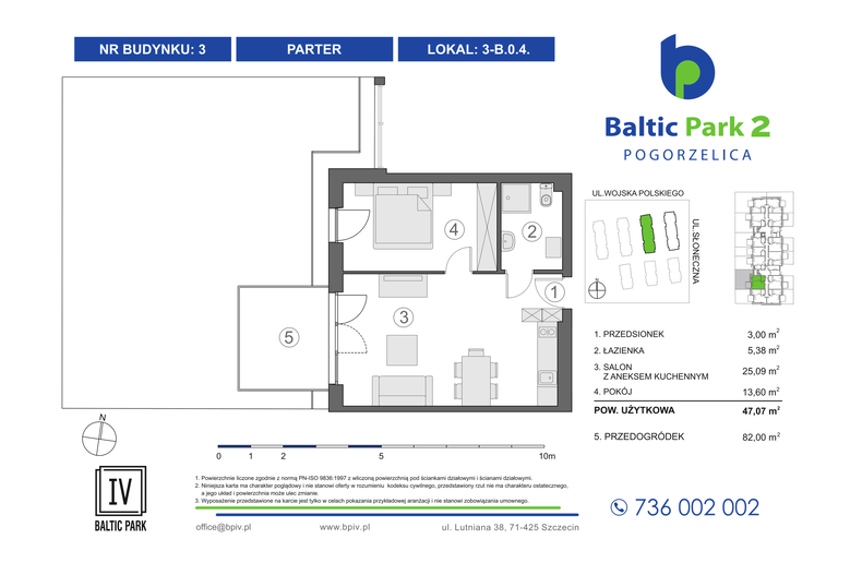 Apartament wakacyjny 47,07 m², parter, oferta nr 3-B.0.4