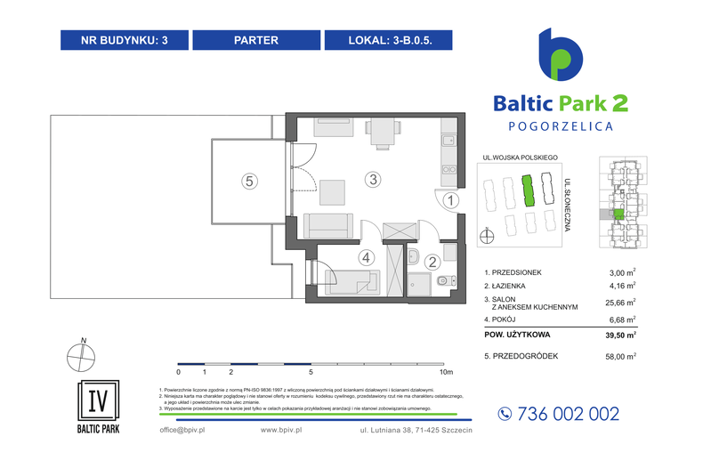 Apartament wakacyjny 39,50 m², parter, oferta nr 3-B.0.5