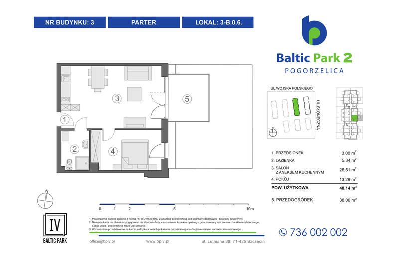 Apartament wakacyjny 48,04 m², parter, oferta nr 3-B.0.6