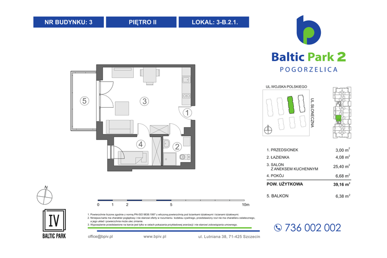 Apartament wakacyjny 39,16 m², piętro 2, oferta nr 3-B.2.1
