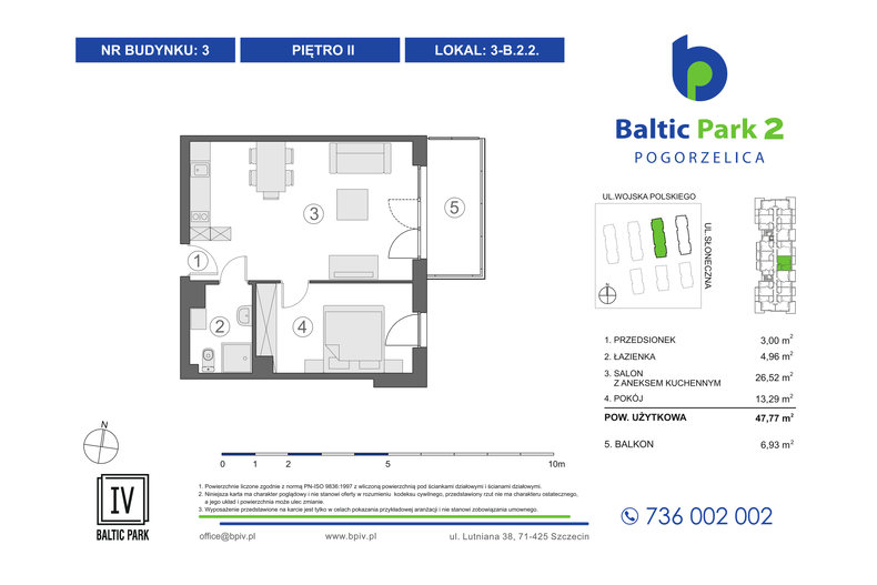 Apartament wakacyjny 47,77 m², piętro 2, oferta nr 3-B.2.2