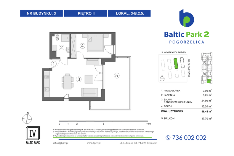 Apartament wakacyjny 46,44 m², piętro 2, oferta nr 3-B.2.5