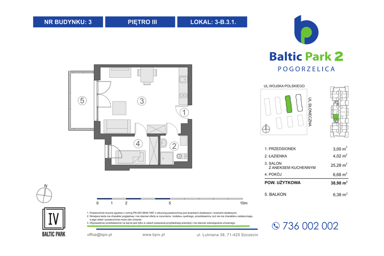 Apartament wakacyjny 38,89 m², piętro 3, oferta nr 3-B.3.1