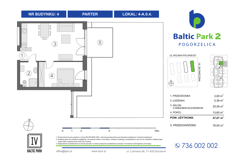 Apartament wakacyjny 47,07 m², parter, oferta nr 4-A.0.4