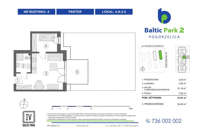 Apartament wakacyjny 37,07 m², parter, oferta nr 4-A.0.5