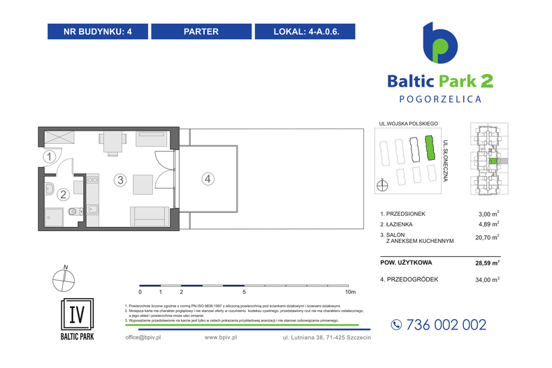 Apartament wakacyjny 28,59 m², parter, oferta nr 4-A.0.6