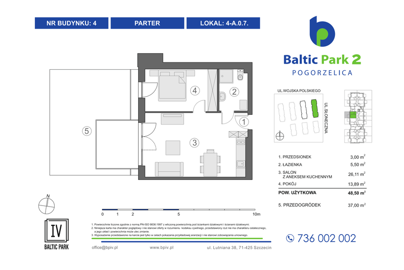 Apartament wakacyjny 48,50 m², parter, oferta nr 4-A.0.7