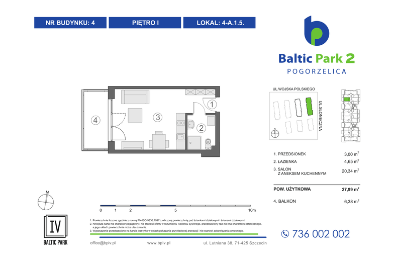 Apartament wakacyjny 27,99 m², piętro 1, oferta nr 4-A.1.5