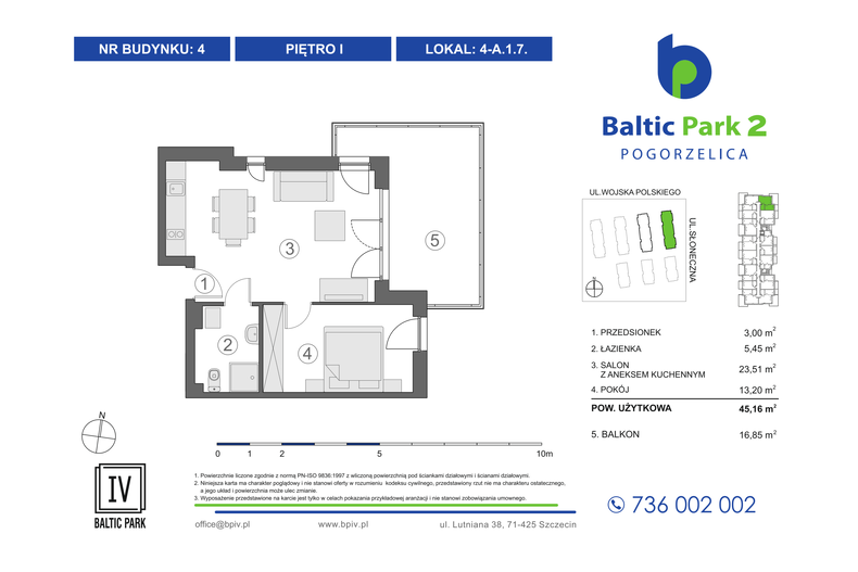 Apartament wakacyjny 45,16 m², piętro 1, oferta nr 4-A.1.7