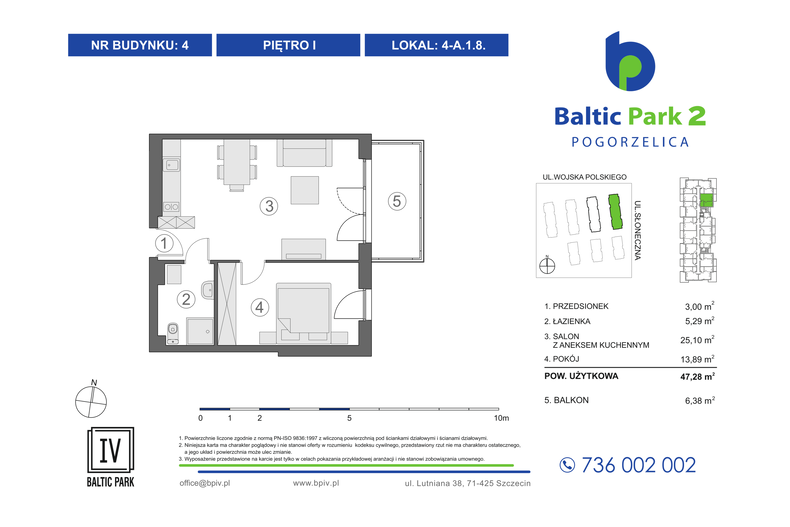 Apartament wakacyjny 47,28 m², piętro 1, oferta nr 4-A.1.8