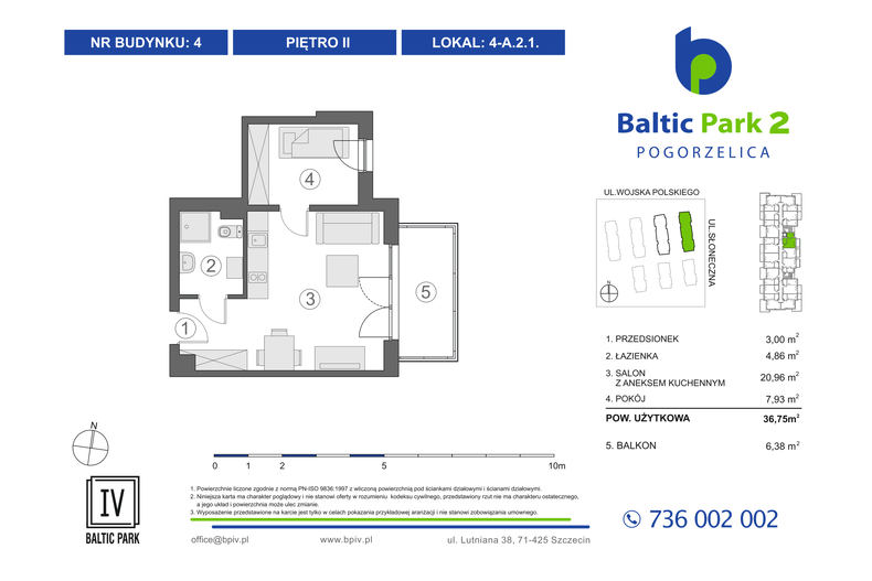 Apartament wakacyjny 36,75 m², piętro 2, oferta nr 4-A.2.1