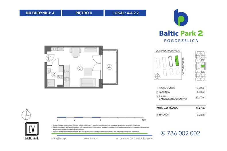 Apartament wakacyjny 28,27 m², piętro 2, oferta nr 4-A.2.2