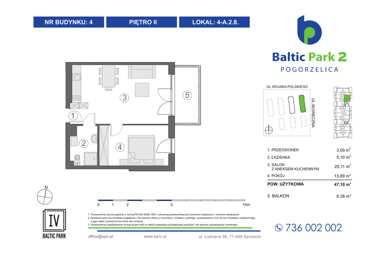 Apartament wakacyjny 47,10 m², piętro 2, oferta nr 4-A.2.8