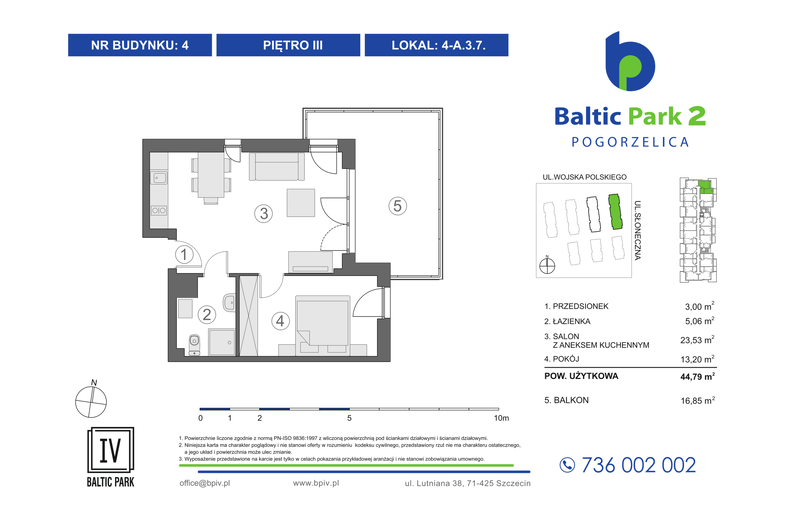 Apartament wakacyjny 44,79 m², piętro 3, oferta nr 4-A.3.7
