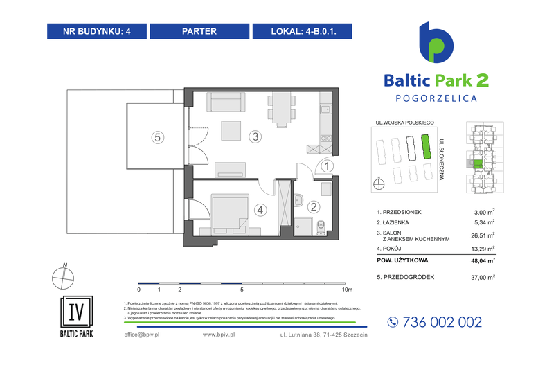 Apartament wakacyjny 48,04 m², parter, oferta nr 4-B.0.1