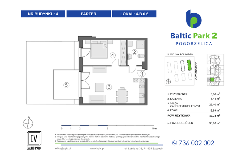 Apartament wakacyjny 47,73 m², parter, oferta nr 4-B.0.6