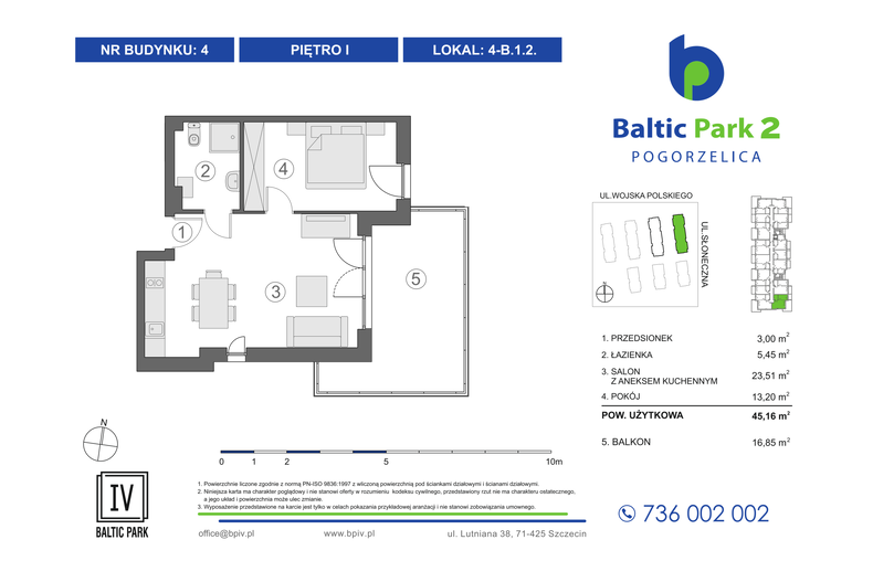 Apartament wakacyjny 45,16 m², piętro 1, oferta nr 4-B.1.2