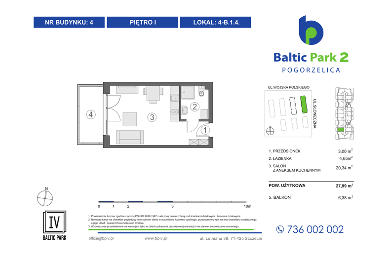 Apartament wakacyjny 27,99 m², piętro 1, oferta nr 4-B.1.4