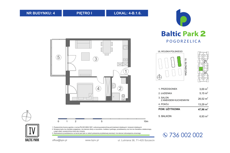 Apartament wakacyjny 47,96 m², piętro 1, oferta nr 4-B.1.6
