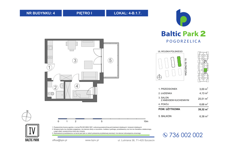 Apartament wakacyjny 39,32 m², piętro 1, oferta nr 4-B.1.7