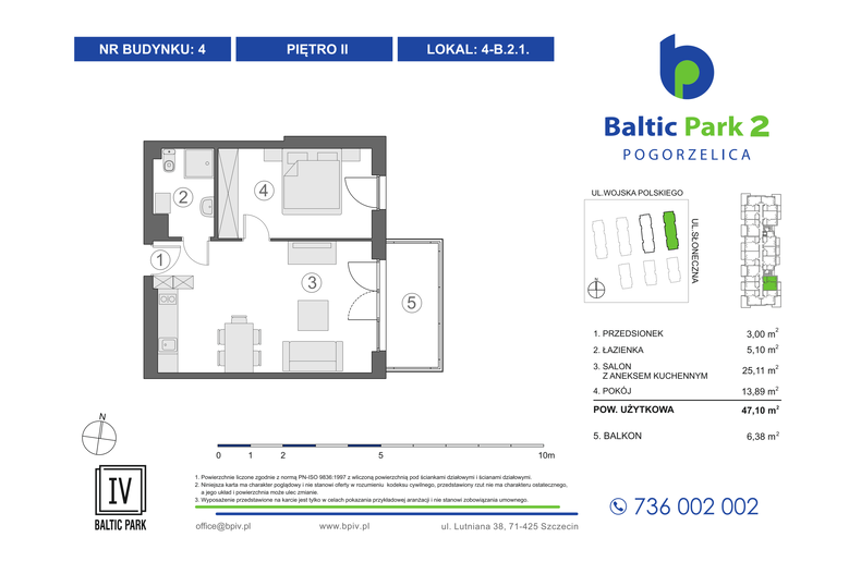 Apartament wakacyjny 47,10 m², piętro 2, oferta nr 4-B.2.1