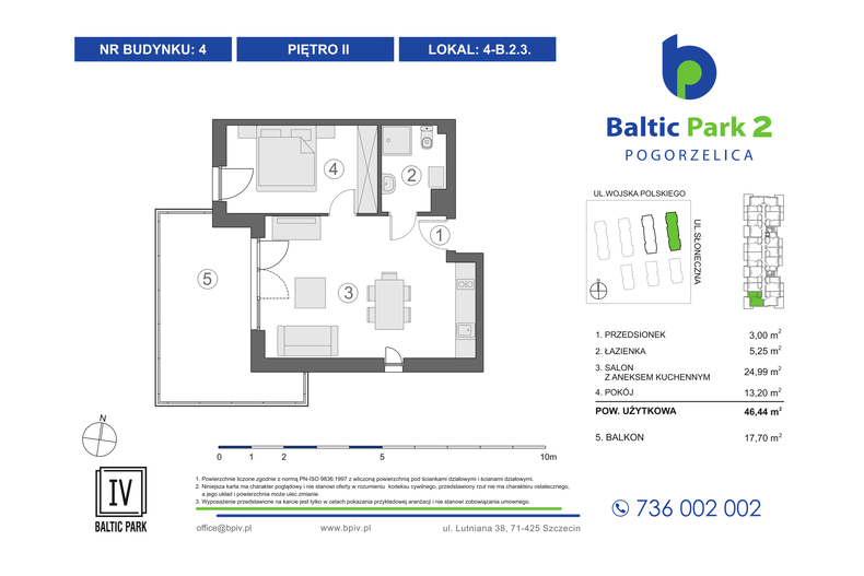 Apartament wakacyjny 46,44 m², piętro 2, oferta nr 4-B.2.3