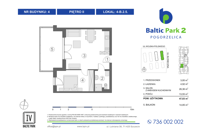Apartament wakacyjny 47,83 m², piętro 2, oferta nr 4-B.2.5