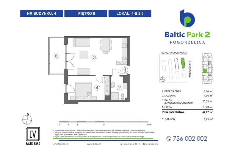 Apartament wakacyjny 47,77 m², piętro 2, oferta nr 4-B.2.6